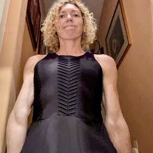 Parker Black Sheath Dress Sleeveless Scoop Neck Cocktail